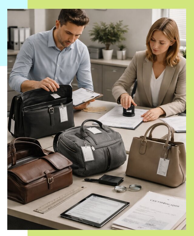 Сертификация сумок в Краснокамске от 7603 руб. | Алешин-Кнм