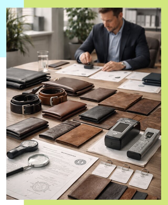 Сертификация кожаных изделий в Краснокамске от 12164 р. | Алешин-Кнм