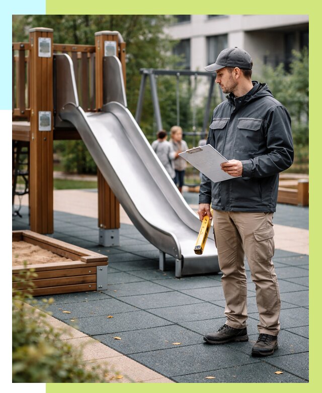 Сертификация детских площадок в Краснокамске от 25343 р. | Алешин-Кнм