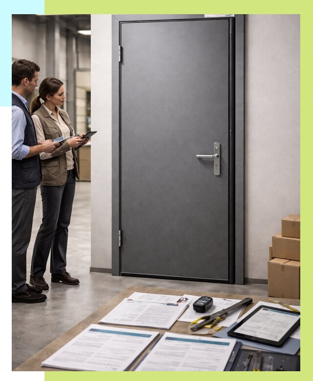 Сертификация противопожарных дверей в Краснокамске от 9123 р. | Алешин-Кнм