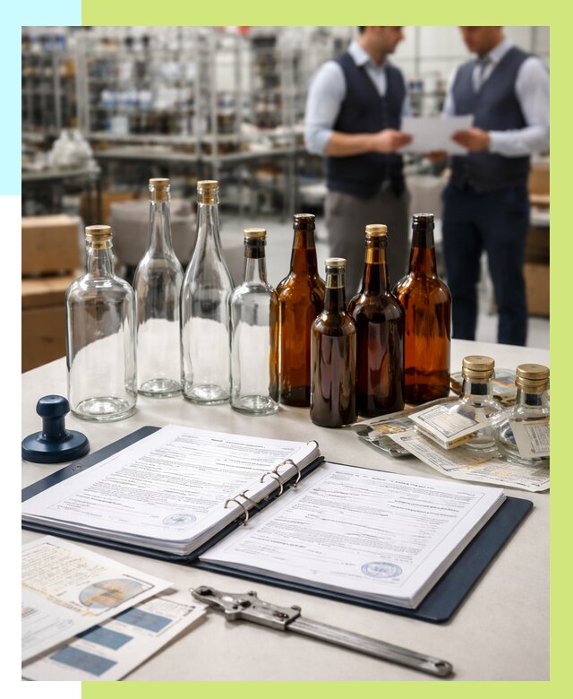 Сертификация стеклянных бутылок в Краснокамске от 25343 р. | Алешин-Кнм