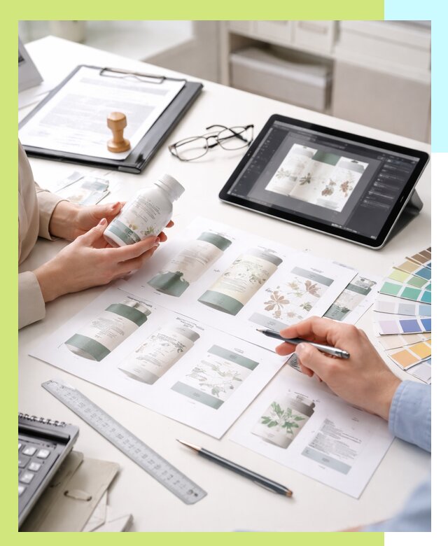 Профессиональная разработка дизайна и текста этикетки продукции в Краснокамске