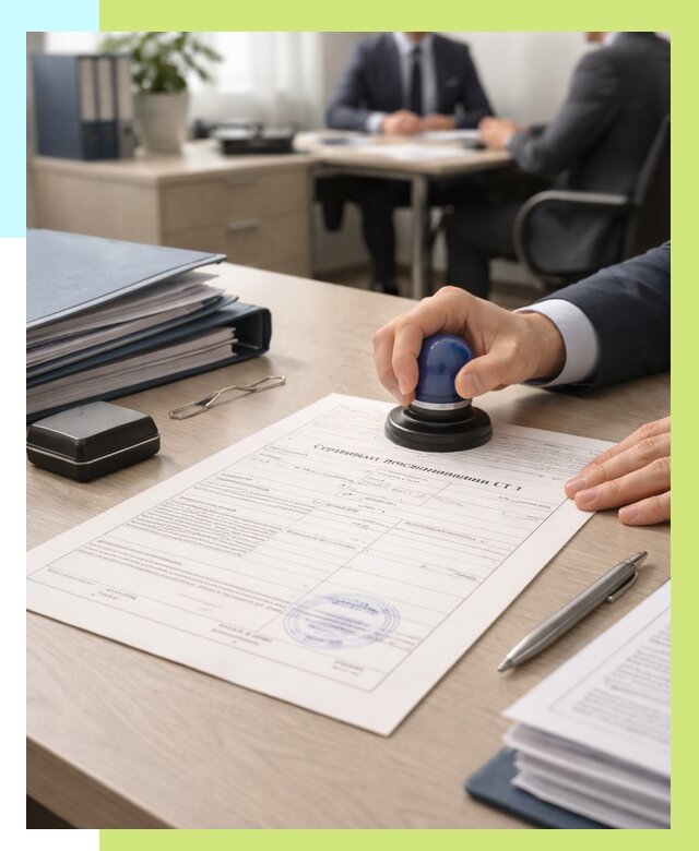 Сертификат происхождения СТ 1 в Краснокамске от 4562 р. | Алешин-Кнм