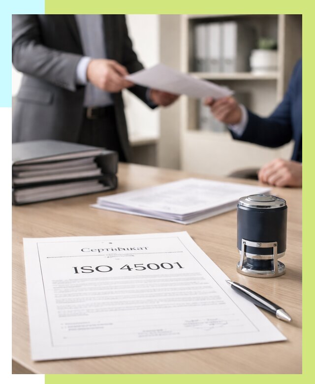 Сертификат ISO 45001 в Краснокамске под ключ от 45617 р. | Алешин-Кнм